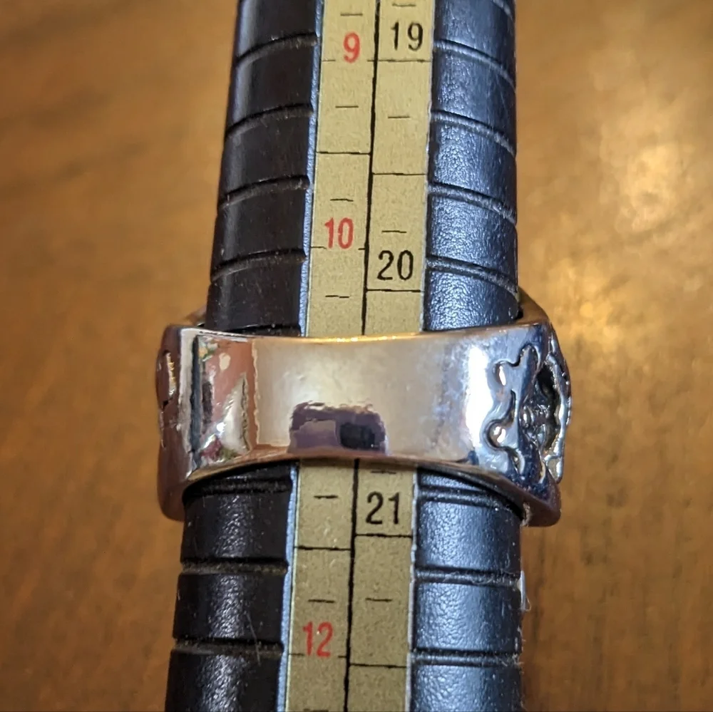 New Cool Men's Skull Ring With Red And Blue Eyes, Size 11, T2B4A